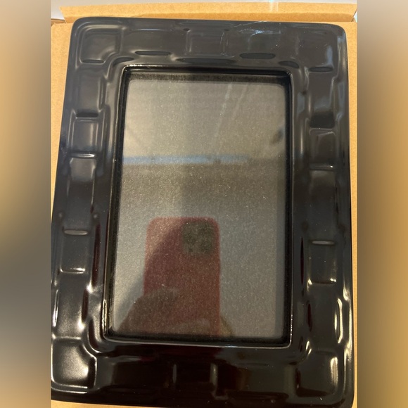 Longaberger Woven Traditions Ebony Pottery Picture Frame 4x6 - Picture 1 of 3